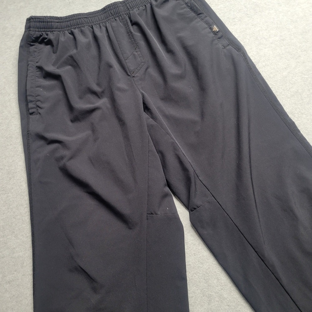 Prana Breathe Mens Yoga Climbing Pants Medium Charcoal Gray Elastic Waist Pocket - Picture 3 of 9